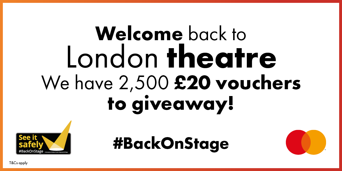 Get a £20 voucher off your next theatre ticket this September with Mastercard