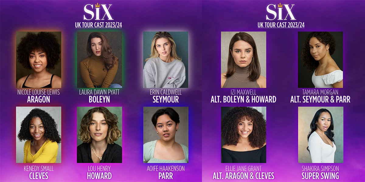Six announces new cast for 2023/2024 UK Tour