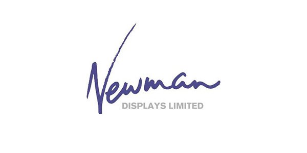 Logo of Newman Displays Limited, featuring stylised text in purple and grey on a white background.