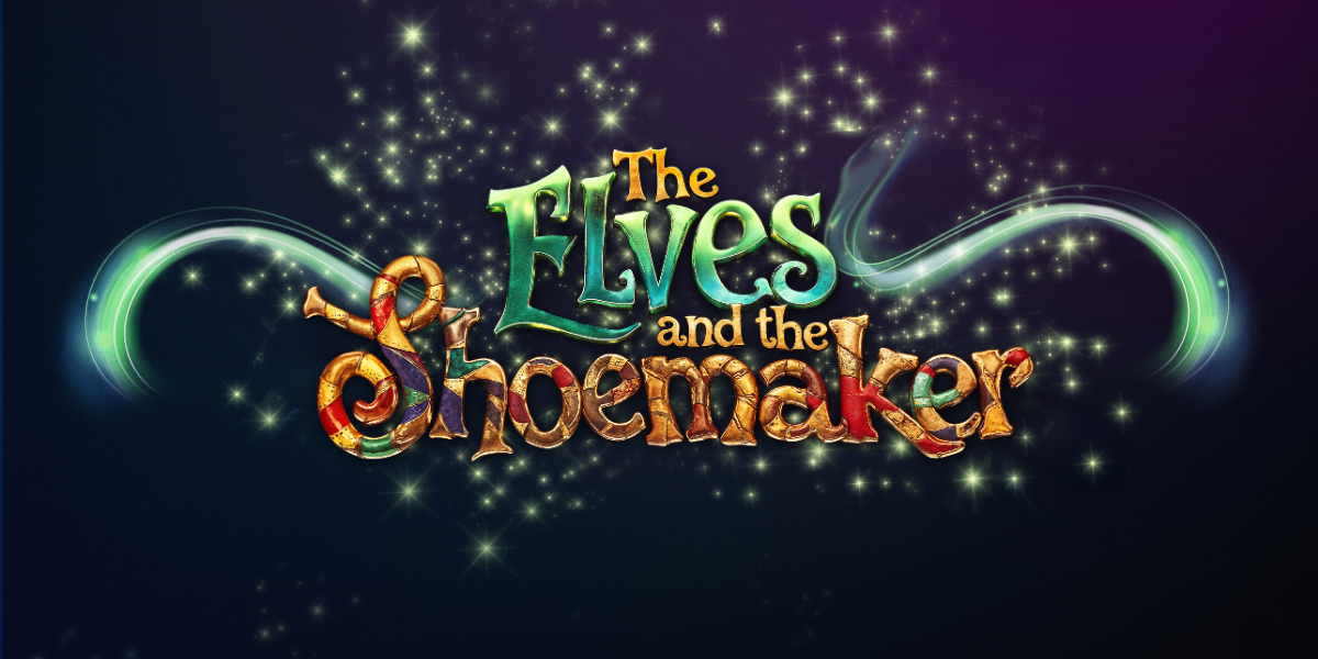 The background is deep purple. In the centre It reads 'The Elves And The Shoemaker'