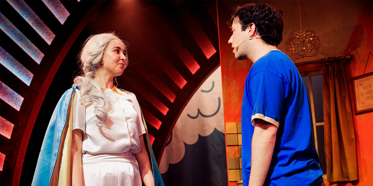 A vibrant scene from "Who Let The Gods Out," featuring characters in dynamic poses against a colourful backdrop.