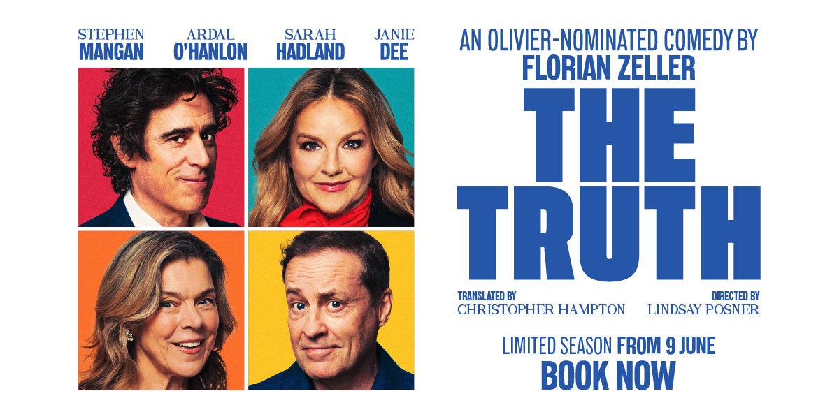 A promotional graphic featuring the title "The Truth" in bold text against a vibrant background.