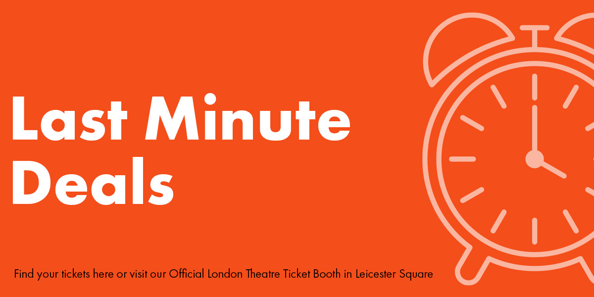 Bright orange background with bold white text reading "Last Minute Deals" and a clock graphic.